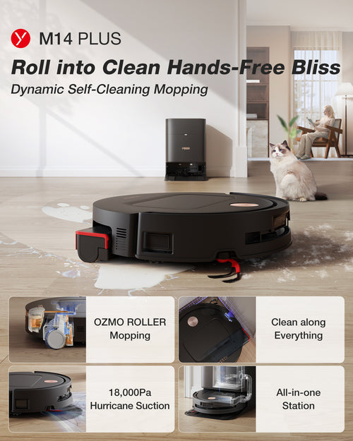 YEEDI M14 PLUS Black Robot Vacuum & Mop