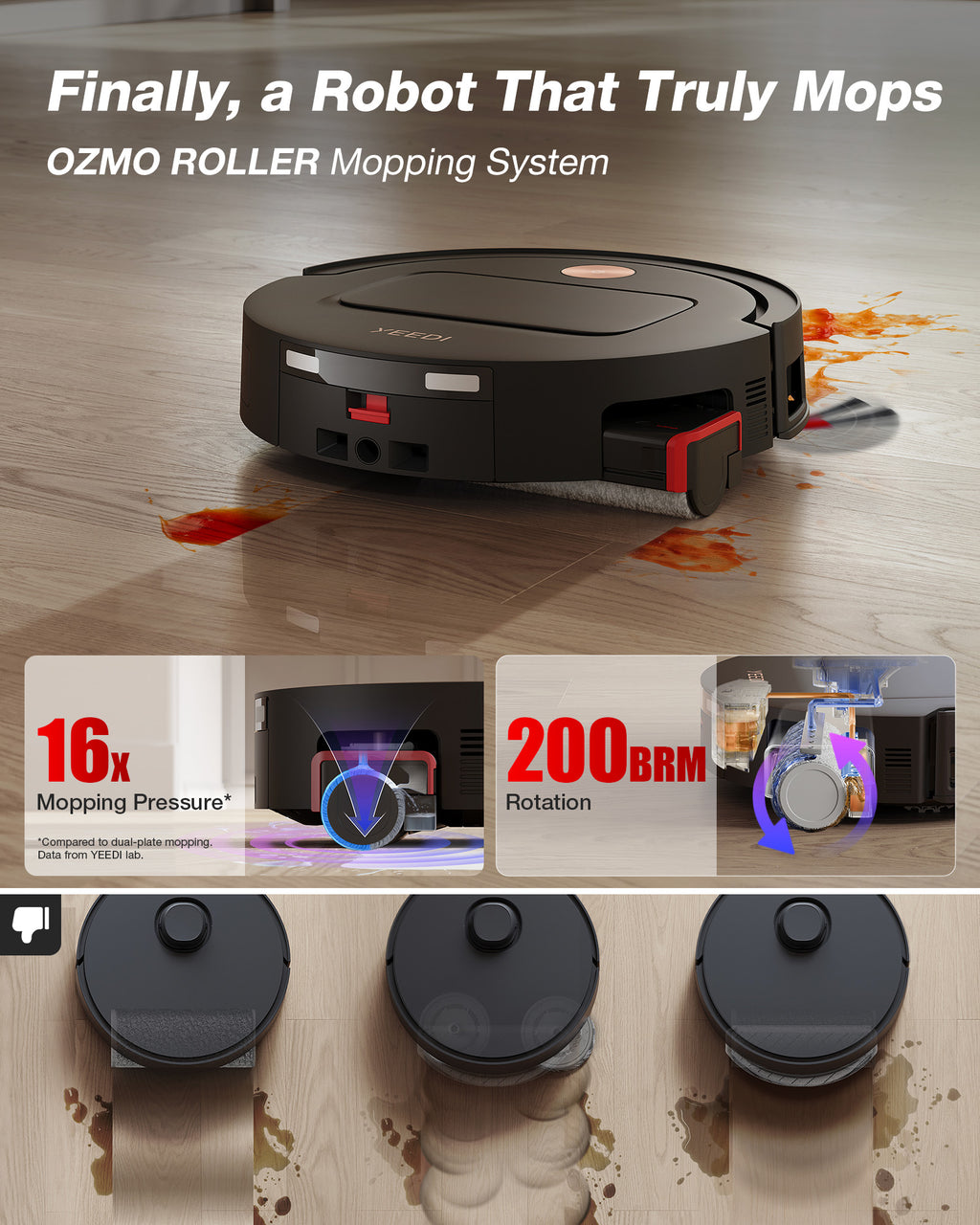 YEEDI M14 PLUS Black Robot Vacuum & Mop