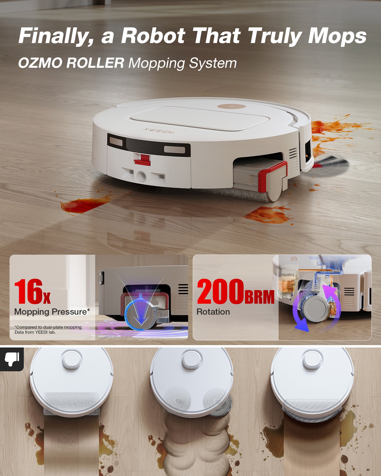 YEEDI M14 PLUS White Robot Vacuum and Mop