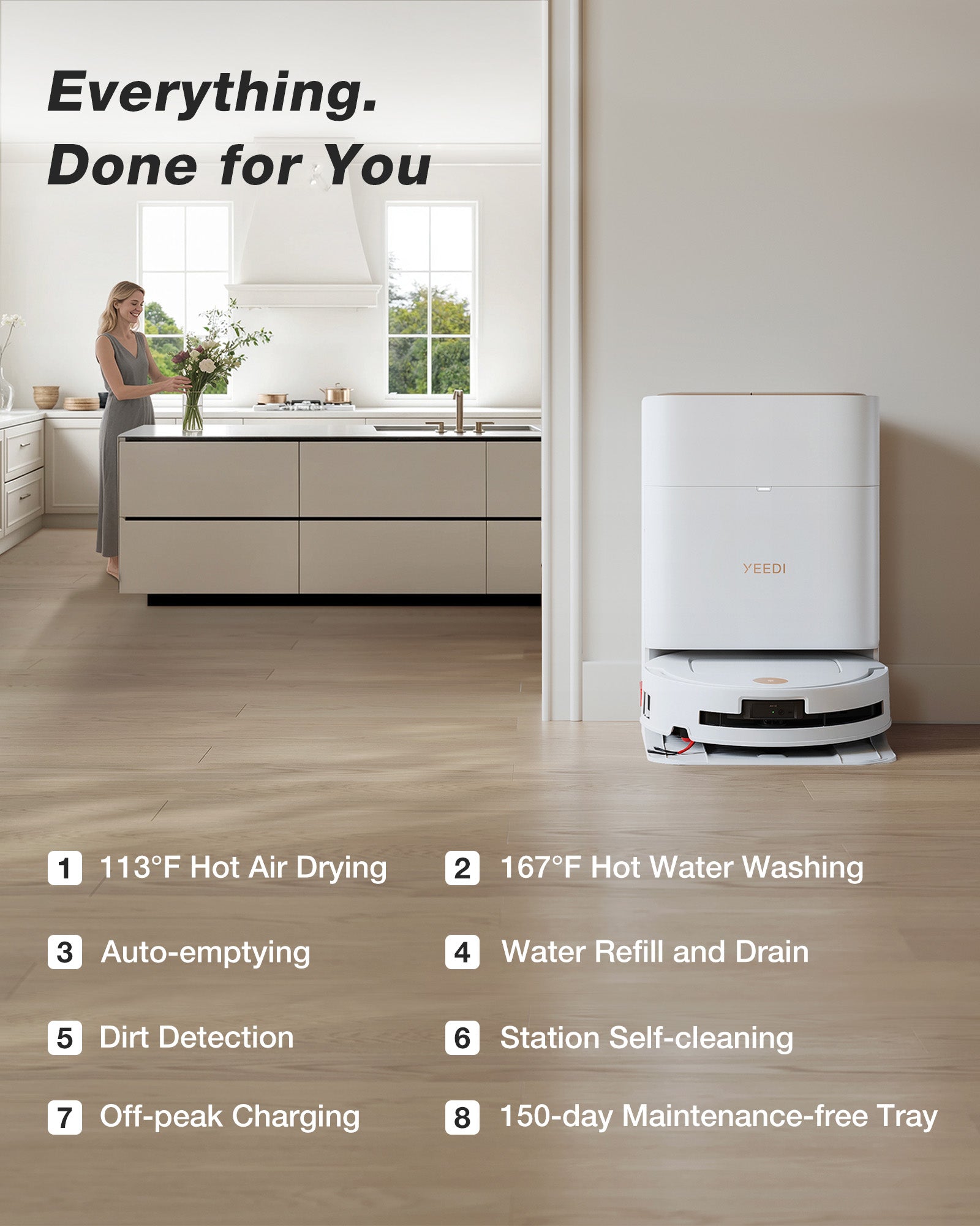 YEEDI M14 PLUS White Robot Vacuum & Mop