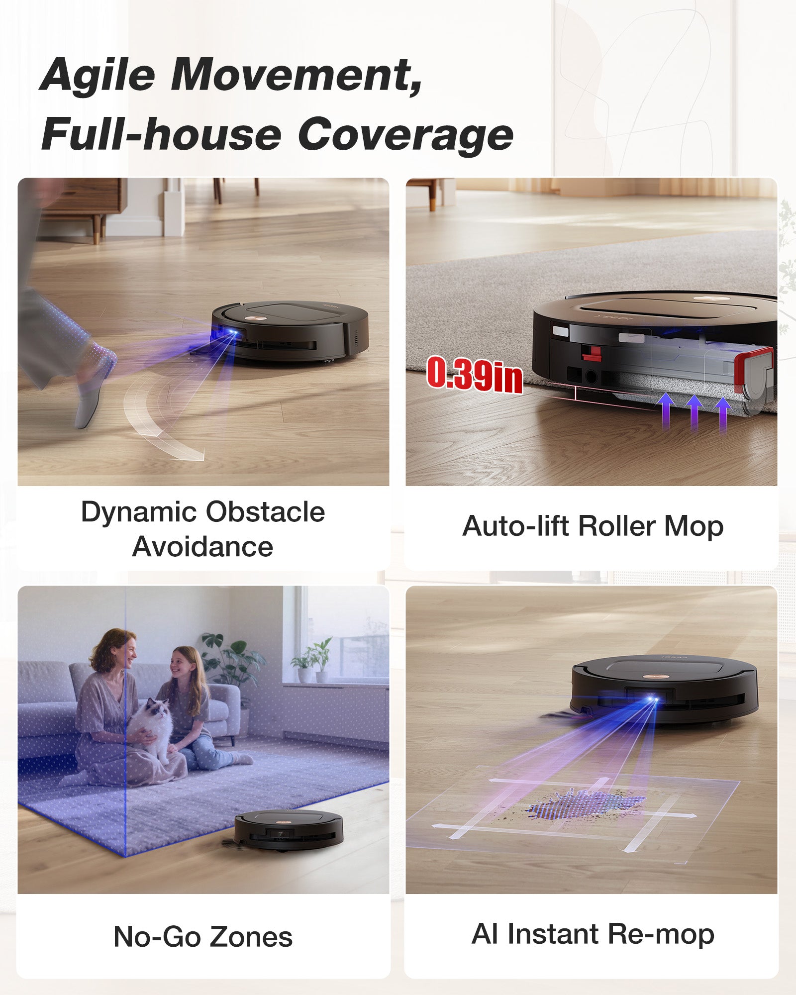YEEDI M14 PLUS Black Robot Vacuum & Mop