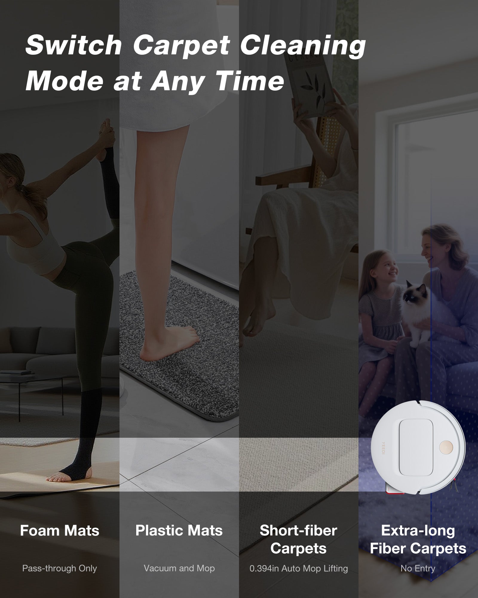 YEEDI M14 PLUS White Robot Vacuum & Mop
